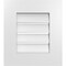 Ekena Millwork Vertical Surface Mount PVC Gable Vent: Functional, w/ 3-1/2"W x 1"P Standard Frame, 16"W x 18"H GVPVE16X1801SF - alternate 1